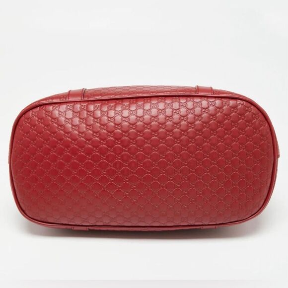 Auth Gucci Red Microguccisima Convertible 2way Mini Dome Satchel Crossbody - Picture 5 of 12